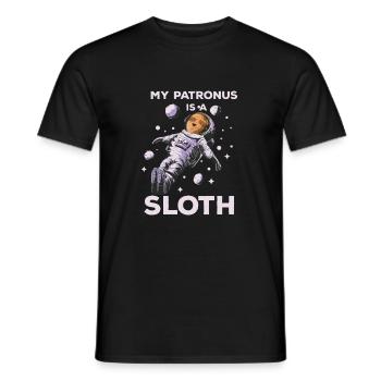 Mein Patronus lustiger Zitat Faultier magischer Fa - Männer T-Shirt - Schwarz - Vorne - AI Model Male 178 light (178cm)