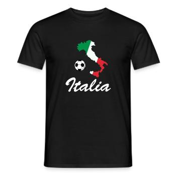 Italie Cartes Football Forzaazurri Italien - T-shirt homme - noir - Devant - AI Model Male 178 light (178cm)
