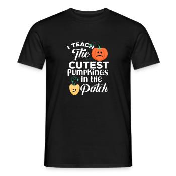I teach the sweetest pumpkins funny Zi - Men's T-Shirt - black - Front - AI Model Male 178 light (178cm)