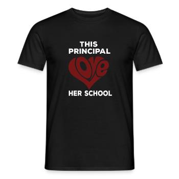 Lustiges Zitat Schulleiter liebt ihre Schulgrundsc - Männer T-Shirt - Schwarz - Vorne - AI Model Male 178 light (178cm)