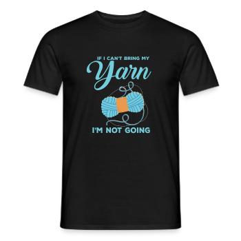 Citation drôle Crochet Fil à tricoter - T-shirt homme - noir - Devant - AI Model Male 178 light (178cm)