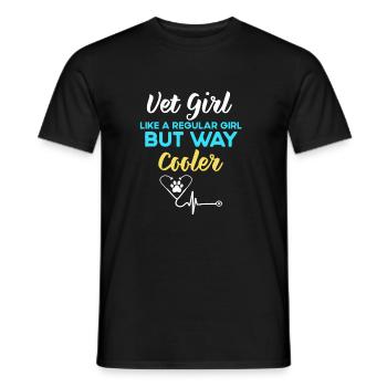Funny Veterinarians -Veterinary Technician Women Girls - Men's T-Shirt - black - Front - AI Model Male 178 light (178cm)