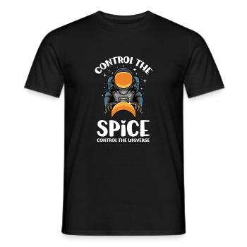 Fun offer control the spice, con - Men's T-Shirt - black - Front - AI Model Male 178 light (178cm)