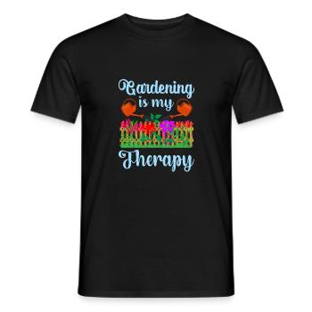 Funny quote Gardenner gardening is my The - Men's T-Shirt - black - Front - AI Model Male 178 light (178cm)