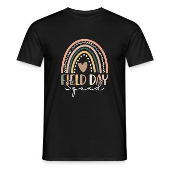 Field Day Squad Teacher First Last School Regenbo - Men's T-Shirt - black - Front - AI Model Male 178 light (178cm)