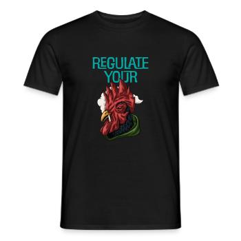 Feminism regulates your tail - Men's T-Shirt - black - Front - AI Model Male 178 light (178cm)