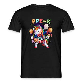 Dab a unicorn in front of K graduating class 2 - Men's T-Shirt - black - Front - AI Model Male 178 light (178cm)