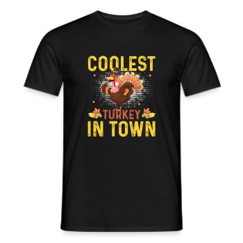 Thanksgiving Kinder Kleinkind Junge coolste Türkei - Männer T-Shirt - Schwarz - Vorne - AI Model Male 178 light (178cm)