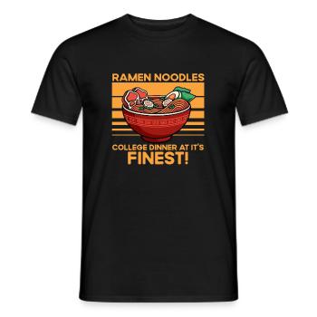 Ramen Noodles College -Abendessen im besten lustig - Männer T-Shirt - Schwarz - Vorne - AI Model Male 178 light (178cm)