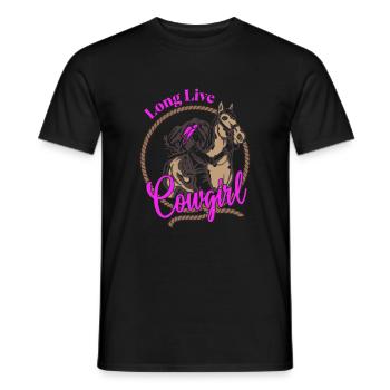Lustige Quote Pferdbesitzer Mädchen Kuhmädchen Vin - Männer T-Shirt - Schwarz - Vorne - AI Model Male 178 light (178cm)