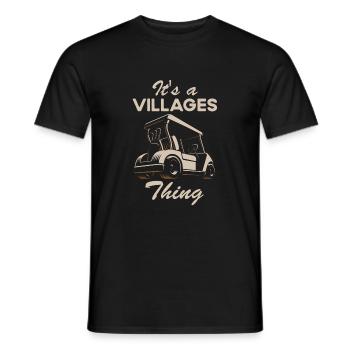 Golfwagen Es ist ein Dörfer, der Golfwagen Humor l - Männer T-Shirt - Schwarz - Vorne - AI Model Male 178 light (178cm)