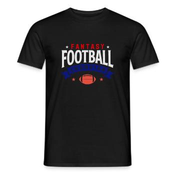 Fantasy Football Champion Red White and Blue Desig - Men's T-Shirt - black - Front - AI Model Male 178 light (178cm)