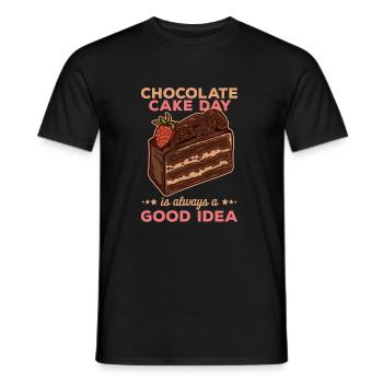 Schokoladenkuchentag ist immer eine gute Idee, Bäc - Männer T-Shirt - Schwarz - Vorne - AI Model Male 178 light (178cm)