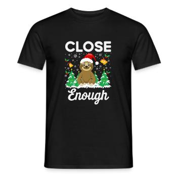 Assez proche Sloth Christmas Santa Sloth Christmas - T-shirt homme - noir - Devant - AI Model Male 178 light (178cm)