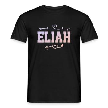 Eliah - Men's T-Shirt - black - Front - AI Model Male 178 light (178cm)
