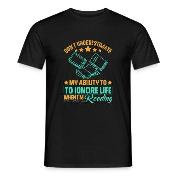 Ne sous-estimez pas mes capacités si je - T-shirt homme - noir - Devant - AI Model Male 178 light (178cm)