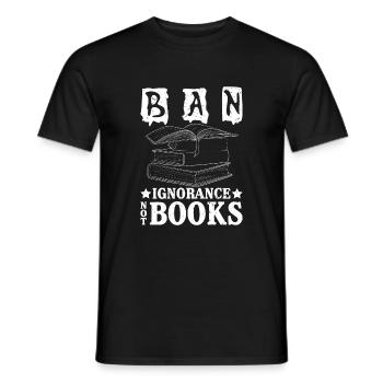 Prohibition ignorance not books - Men's T-Shirt - black - Front - AI Model Male 178 light (178cm)
