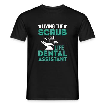 Vivez l’assistante dentaire Peeling Life - T-shirt homme - noir - Devant - AI Model Male 178 light (178cm)