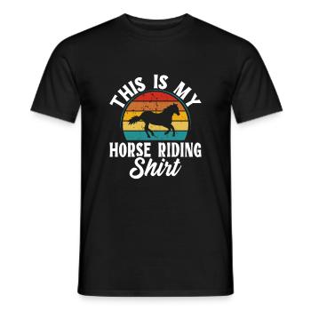 Das ist mein Reithemd - Männer T-Shirt - Schwarz - Vorne - AI Model Male 178 light (178cm)
