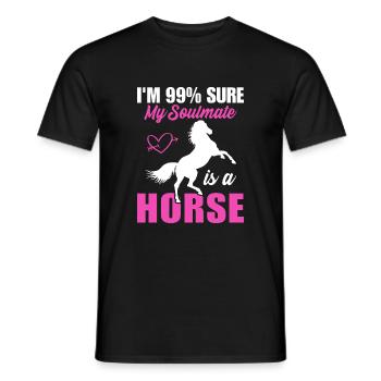 Ich bin zu 99% sicher, dass mein Seelenverwandter - Männer T-Shirt - Schwarz - Vorne - AI Model Male 178 light (178cm)