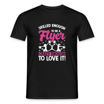 Clever enough to make a flyer funny cheerlead - Men's T-Shirt - black - Front - AI Model Male 178 light (178cm)