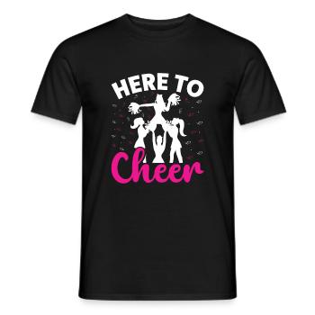 Hier, um lustige Cheerleader zu jubeln - Männer T-Shirt - Schwarz - Vorne - AI Model Male 178 light (178cm)