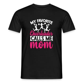 Meine Lieblings -Cheerleaderin nennt mich Mama lus - Männer T-Shirt - Schwarz - Vorne - AI Model Male 178 light (178cm)