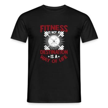 Fitness is not a goal is a way of life - Men's T-Shirt - black - Front - AI Model Male 178 light (178cm)