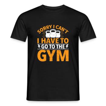 Entschuldigung, ich kann nicht ins Fitnessstudio g - Männer T-Shirt - Schwarz - Vorne - AI Model Male 178 light (178cm)