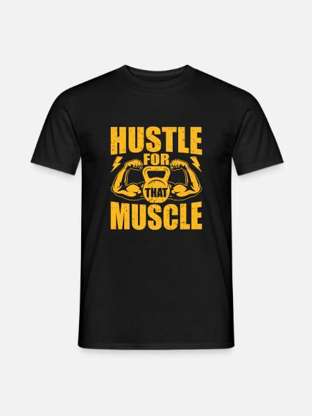 Hektik für dieses Muskeltraining - Männer T-Shirt - Schwarz