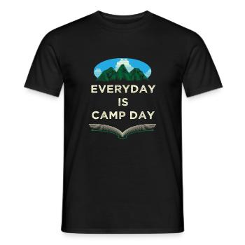 Everyday Is Camp Day Camping Nature Lovers Campers - Men's T-Shirt - black - Front - AI Model Male 178 light (178cm)