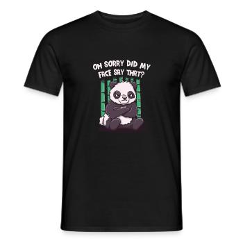 Oh, tut mir leid, mein Gesicht hat diesen lustigen - Männer T-Shirt - Schwarz - Vorne - AI Model Male 178 light (178cm)