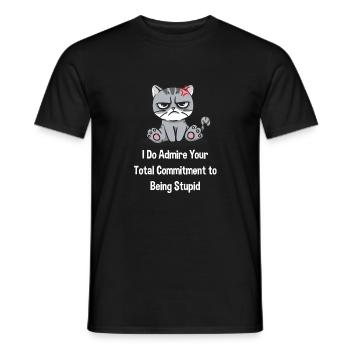 Ich bewundere Ihr Engagement lustiger sarkastisch - Männer T-Shirt - Schwarz - Vorne - AI Model Male 178 light (178cm)