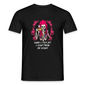 Als ich ja sagte, meinte ich nicht das lustige Ver - Männer T-Shirt - Schwarz - Vorne - AI Model Male 178 light (178cm)