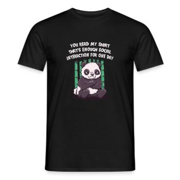 C’est assez d’interaction sociale pour une journée lu - T-shirt homme - noir - Devant - AI Model Male 178 light (178cm)