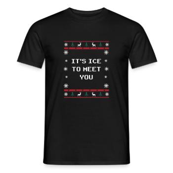 C’est de la crème glacée pour te rencontrer, papa de Noël W - T-shirt homme - noir - Devant - AI Model Male 178 light (178cm)