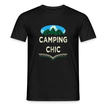 Camping Chic Summer Camper Tropical Camp Couples lus - Men's T-Shirt - black - Front - AI Model Male 178 light (178cm)