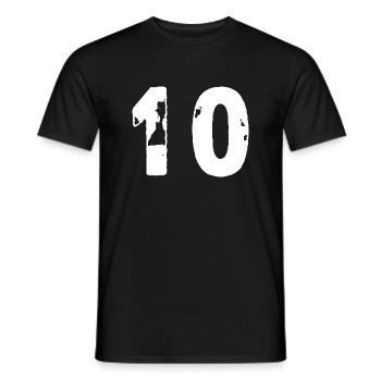 Maillot 10 numéro - T-shirt homme - noir - Devant - AI Model Male 178 light (178cm)