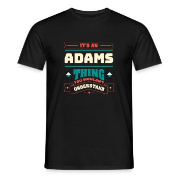 C’est un truc d’Adams, le nom de famille correspond à Fa - T-shirt homme - noir - Devant - AI Model Male 178 light (178cm)