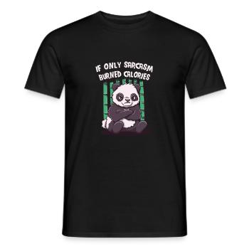 Wenn nur Sarkasmus kalorientraining verbrannt hätt - Männer T-Shirt - Schwarz - Vorne - AI Model Male 178 light (178cm)