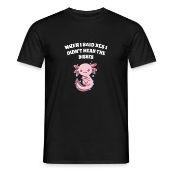 Als ich ja sagte, meinte ich nicht das lustige Ver - Männer T-Shirt - Schwarz - Vorne - AI Model Male 178 light (178cm)