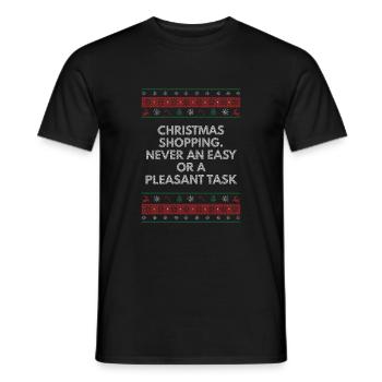 Christmas shopping is never an easy task fun - Men's T-Shirt - black - Front - AI Model Male 178 light (178cm)