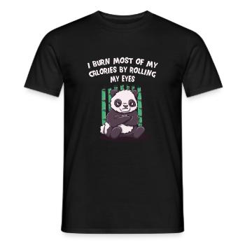 I burn most of my calories by - Men's T-Shirt - black - Front - AI Model Male 178 light (178cm)