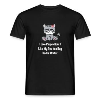 Ich mag die Leute, wie ich meinen sarkastischen Sa - Männer T-Shirt - Schwarz - Vorne - AI Model Male 178 light (178cm)