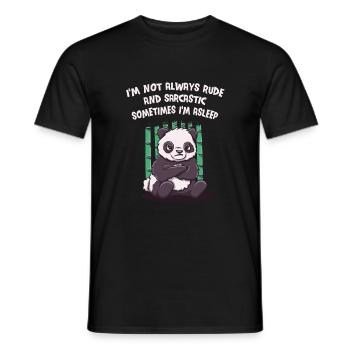 Ich bin nicht immer unhöflich und sarkastischer Fa - Männer T-Shirt - Schwarz - Vorne - AI Model Male 178 light (178cm)