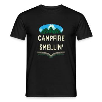 Campfire Smell Camping Summer Camper Tropical Fa - Men's T-Shirt - black - Front - AI Model Male 178 light (178cm)