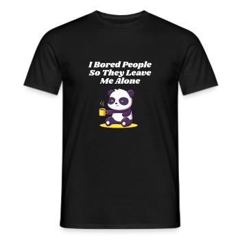 I've bored people into making them introvert - Men's T-Shirt - black - Front - AI Model Male 178 light (178cm)