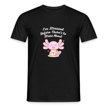 Ich bin gestresst, bevor Stress introvertiert nerd - Männer T-Shirt - Schwarz - Vorne - AI Model Male 178 light (178cm)