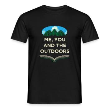 Ich du und die Natur im Freien Campingpaare Camper - Männer T-Shirt - Schwarz - Vorne - AI Model Male 178 light (178cm)