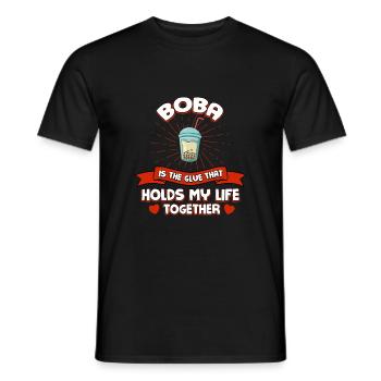 Boba hält mein Leben zusammen lustig Boba Tea Humo - Männer T-Shirt - Schwarz - Vorne - AI Model Male 178 light (178cm)